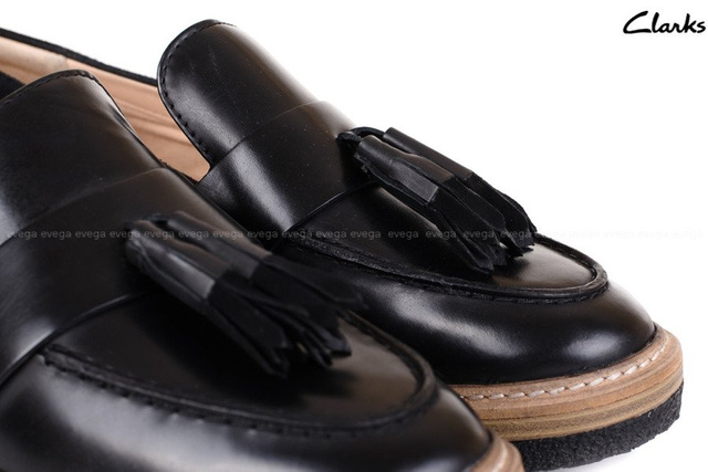 BUTY DAMSKIE CLARKS CZARNE PÓŁBUTY MOKASYNY 