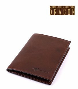MARKOWY PORTFEL SKÓRZANY MĘSKI DRAGON 17 BRAZ