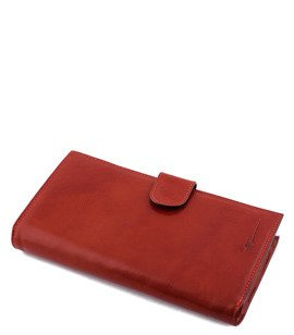 DUŻY PORTFEL DAMSKI DRAGON CZERWONY SKÓRZANY