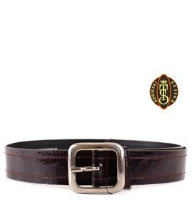 PASEK DAMSKI SKÓRZANY SOBIESKI BORDO LAKIER 4 cm