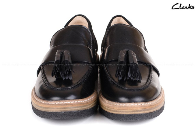 BUTY DAMSKIE CLARKS CZARNE PÓŁBUTY MOKASYNY 