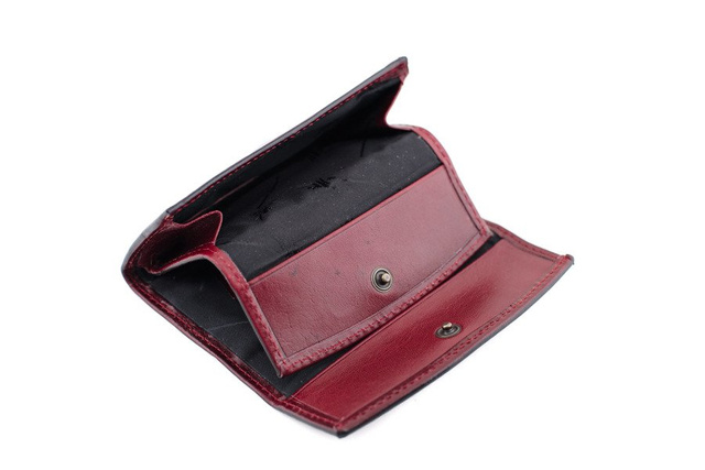 ETUI NA KLUCZE DRAGON SKÓRZANE POJEMNE BORDOWE